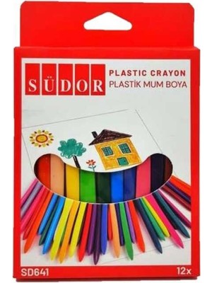 SÜDOR SD641 PLASTİK MUM BOYA 12 RENK *192